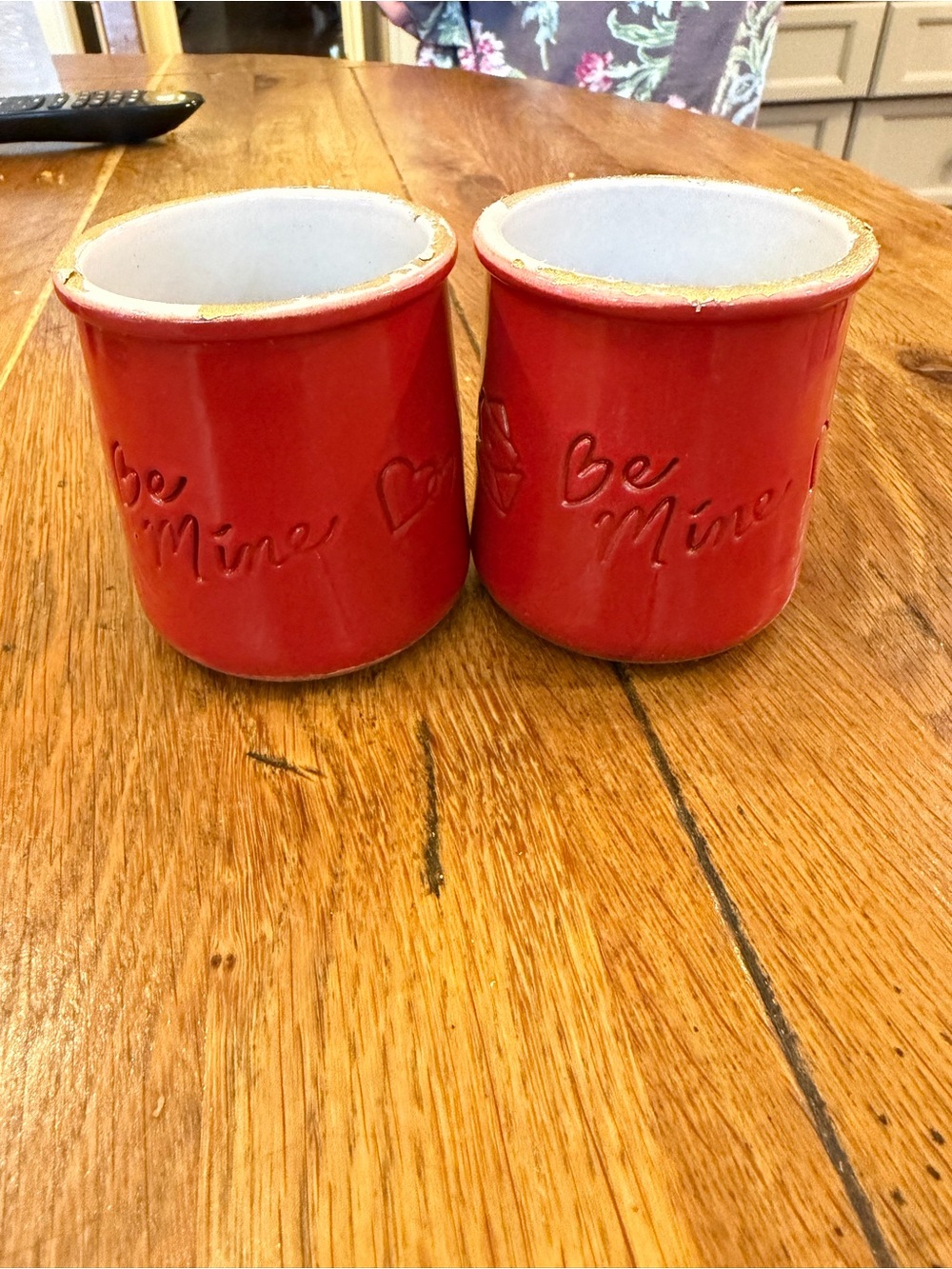 Red 'Be Mine' Ceramic La Fermiere Limited Edition 2026 (2) Valentine Red Pots
